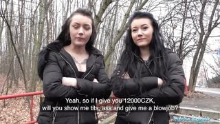 Public Agent Real Sister stopped on the street for indecent proposals