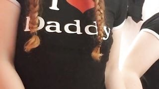 Small Teen Babe Gets Floor Wet In Public Changing Room