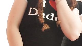 Small Teen Babe Gets Floor Wet In Public Changing Room