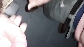 Sex shop Video booth mutual jerk off..big rope cum shot