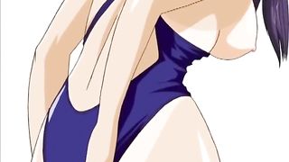 Anime hotties toying each other