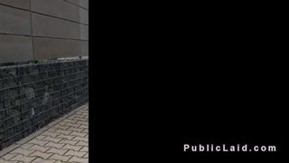 Petite amateur bang outdoor and in woods