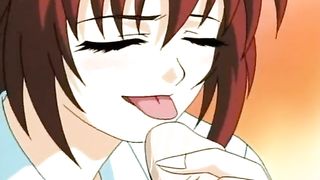 Cutie plays with the rod until hentai cumshot