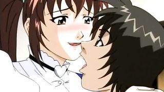 Cutie plays with the rod until hentai cumshot