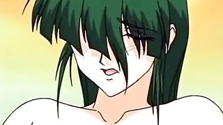 Strap on lesbian fuck in hentai film