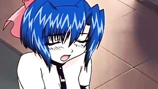 Strap on lesbian fuck in hentai film