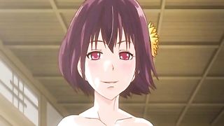 Japanese hentai girl sucks and rides hard cock