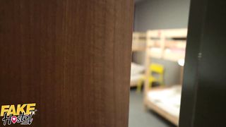 Fake Hostel Hot Teen With Great Boobs Gets Stuck In A Ladder And Needs Big Cum To Lube Her Free