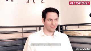 HornyHostel - Jessica Portman Small Tits Russian Gives Cuckold Boyfriend A Good Show - LETSDOEIT