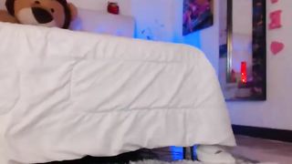 Hot blond in glasses fingering