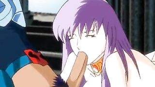 Hentai girl gets double penetrated and sucks