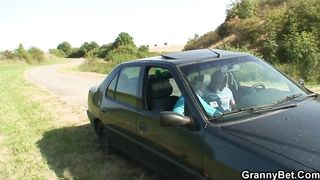 Fucking 80 years old granny roadside