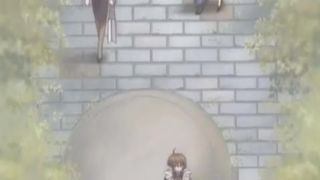 Busty hentai cutie blows cock and gets fucked