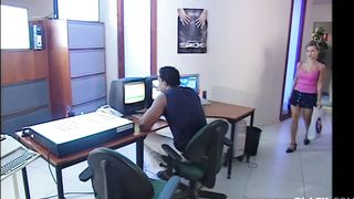 PrivateBlack - Vintage Office Slut Gets DPd By Black Cock & Hung White Guy!