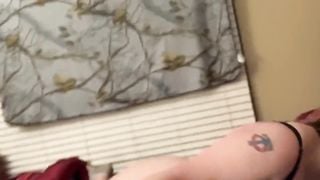 Our first three way ever. Husband blindfolded tied up surprise three way