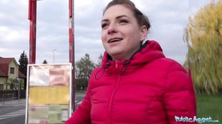 Public Agent Hard fuck and facial for cute cheating minx Mila Fox