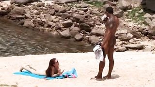 Big dicked black dude fucks a babe he met at the beach
