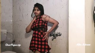 Beautiful Indian Desi Girl Alia Advani In Hot Bathroom Taking Shower