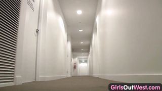 GIRLS OUT WEST - Hairy lesbian flatmates suck and finger each other