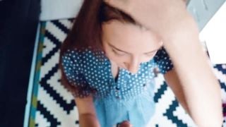 Schoolgirl Caught Watching Porn Gets Load On Face