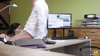 LOAN4K. Poor girl wants to run own tattoo salon and starts with sex