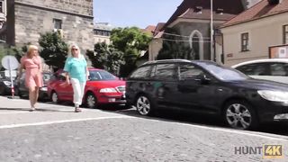 HUNT4K. Cutie gives man her mouth and pussy for a summer vacation