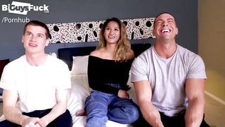 BIG DICK London Fucks Alpha Jock Sean and Petite Asian Tina!