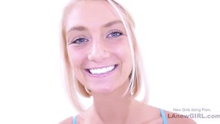 Gorgeous Blonde Sucks Cock and Gets Fucked at Modeling Audition