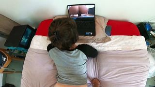 Stepsister Caught Masturbating Watching Porn - I Give her some Real Dick instead - HD