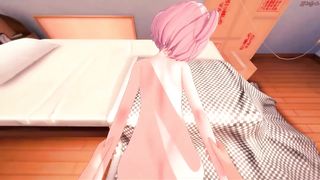 Natsuki spits out a load of cum before getting fucked POV - Doki Doki Literature Club Hentai.