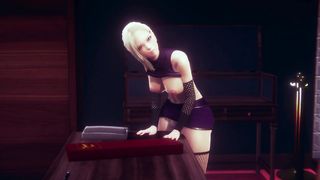 3D HENTAI Ino Yamanaka Rubs her Pussy on the Table