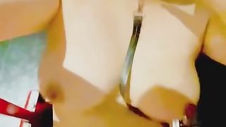 拘束椅子ではめられちゃいました//激しすぎてイクっ❤︎おっぱいブルンブルンPOV