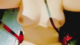 拘束椅子ではめられちゃいました//激しすぎてイクっ❤︎おっぱいブルンブルンPOV