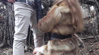 Outdoor Sex with Redhead Teen in Winter Forest. Risky Public Fuck - Otta Koi