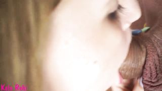 Sucking Dick Close-up, Cum on Tongue