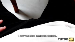 TUTOR4K. Strict Tutor Doesnt Mind having Quick Sex with new