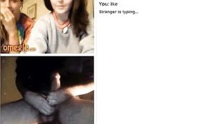 omegle girls big cock reaction, flash tits