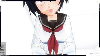 3D HENTAI POV Schoolgirl Rides your Cock and does AHEGAO