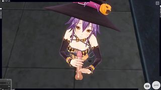 3D HENTAI POV Pumpkin Girl Jerking off your Cock