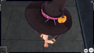 3D HENTAI POV Pumpkin Girl Jerking off your Cock