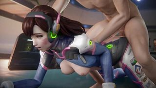 3D Compilation: Overwatch Dva Uncensored Hentai