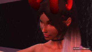 Lesbian Devil Girls are very Hot, their Pussies need Pleasure - Sexual Hot Animations