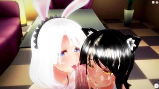 Black and white [3D Hentai, 4K, 60FPS, Uncensored]