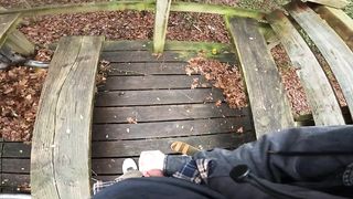 Friend makes me Cum in Public Park