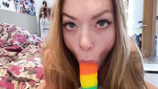 Beauty Fucks herself with a Dildo