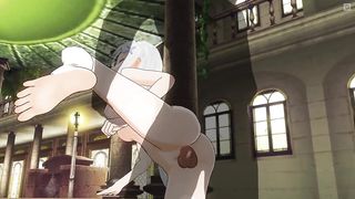 3D HENTAI Emiria Re:Zero Threw her Leg and Fucked