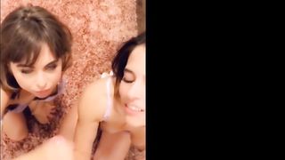 Abbie Maley & Riley Reid Suck your Cock - Sloppy Blowjob | Cum in Mouth | Cum Swap & Swallow