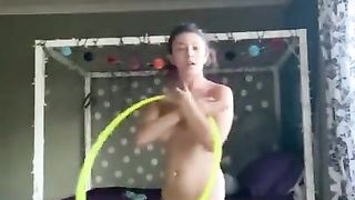 Naked Hula Hooping again