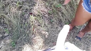 Exhibitionist Tourist, my Wife Naked in Public make me Cum on Holidays