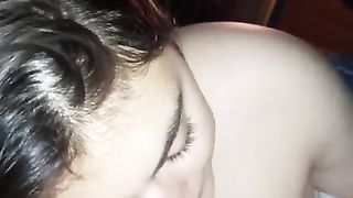 18 Year old Latina Swallows Cum